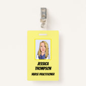 テレメディシンナース開業医イエロー バッジ (正面クリップ)