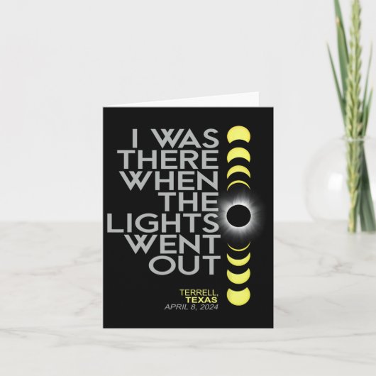 テレルテキサス州太陽の皆既食2024 カード (正面)