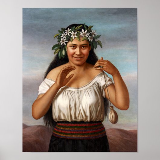 「テレワイ・ホロモーナのポートレート」 - G.リンドーア ポスター (正面)