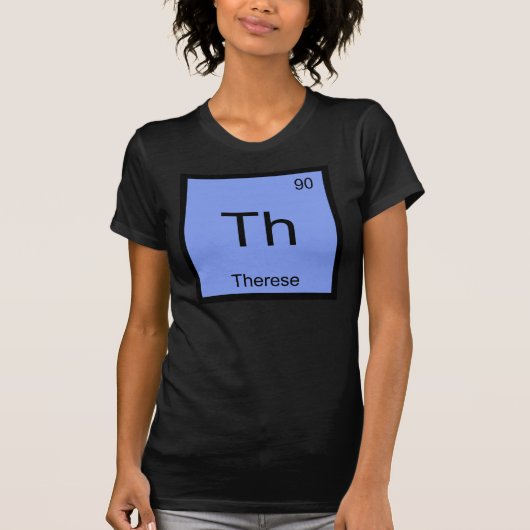 テレーズ 名前 化学元素周期表 Tシャツ (正面)