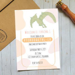 テロダクティル キッズ ファースト バースデー パーティー 招待状