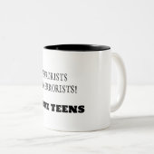 テロリスト快適！十代だ！ ツートーンマグカップ (正面右)