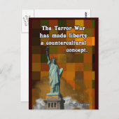 テロ戦争と反文化的な自由 ポストカード (正面/裏面)