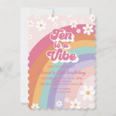 テンはヴィベレインボー10誕生日招待状 招待状 (正面)