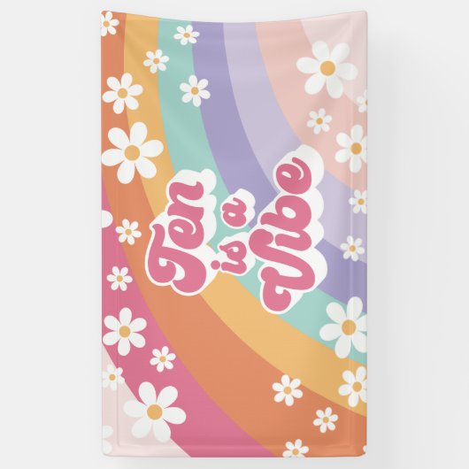 テンはヴィベレトロレインボー10誕生日 横断幕 (縦)