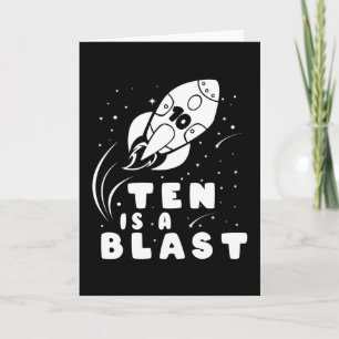 テンは爆発第10誕生日ボーイ宇宙誕生日 カード