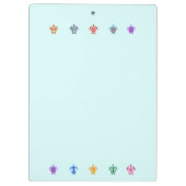 テンウミガメかわいいカラフル海洋生物海ブルー クリップボード (裏面)