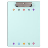 テンウミガメかわいいカラフル海洋生物海ブルー クリップボード (正面)