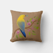 テングウの虫の美味しいカラフルガーリー鳥 クッション (正面)