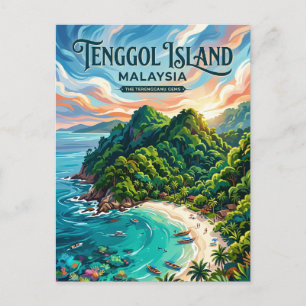 テンゴル島 マレーシア ポストカード
