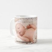 テンダースターリークリスマスフォトパーソナライズされたホリデー コーヒーマグカップ (正面左)