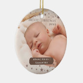 テンダースターリークリスマスフォトパーソナライズされたホリデー セラミックオーナメント (右)