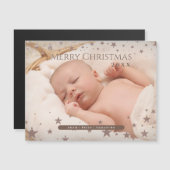 テンダースターリークリスマスフォトパーソナライズされたホリデー マグネット招待状 (正面/裏面)