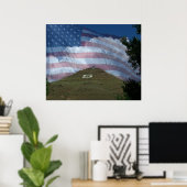 テンダーフットヒル(米国国旗あり) ポスター (ホームオフィス)