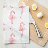 テンダーフラミンゴシリーズデザイン2 キッチンタオル (四つ折り)