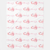 テンダーフラミンゴシリーズデザイン2 フリースブランケット (正面)