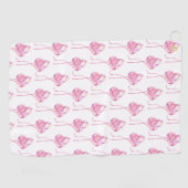 テンダーフラミンゴシリーズデザイン3 ゴルフタオル (横)