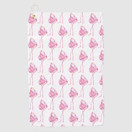 テンダーフラミンゴシリーズデザイン3 ゴルフタオル (正面)