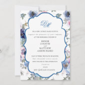 テンダー結婚ズセットスパンシュガー&スカイダイバーブルーInv 招待状 (正面)