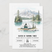 テンティンバイザパインツリーズ誕生日 招待状 (正面/裏面)