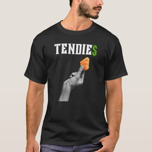 テンディーズ WSB ミーム 鶏 テンディーズ お金 Tシャツ (正面)