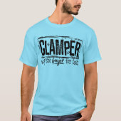 テントが古臭すぎてグランピング派 Funny Camping  Tシャツ (正面)