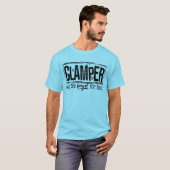 テントが古臭すぎてグランピング派 Funny Camping  Tシャツ (正面フル)