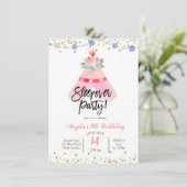 テントでのお泊りパーティー招待状 招待状 (スタンド正面)