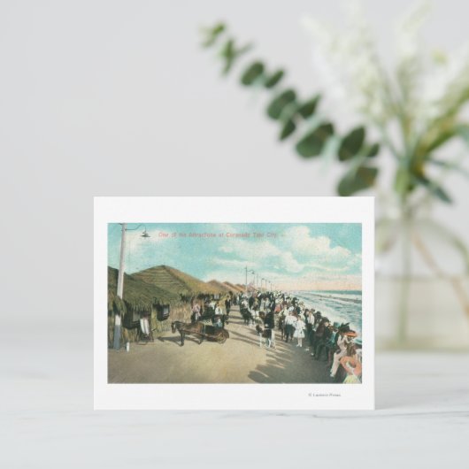 テントで行列ができる群衆|過去記事 ポストカード (スタンド正面)