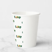 テントと木の可愛いキャンプデザイン 紙コップ (左)