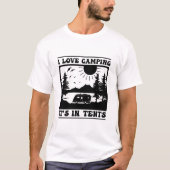 テントに入ってキャンプが好き Tシャツ (正面)