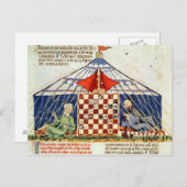 テントに遊ある2人の唐人チェス ポストカード (正面/裏面)