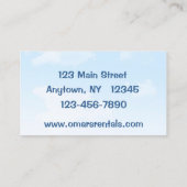 テントのレンタル名刺 名刺 (裏面)