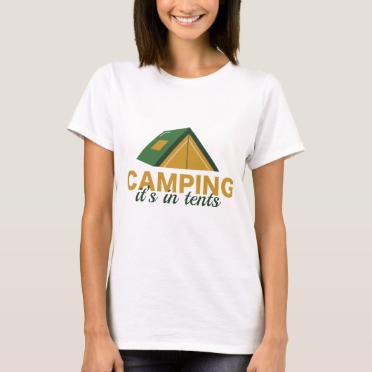テントの中でキャンプ Tシャツ (正面)