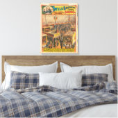 テントの中で展示される動物のサーカスのポスター キャンバスプリント (インサイチュ (寝室))