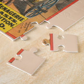 テントの中で展示される動物のサーカスのポスター ジグソーパズル (側面)