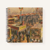 テントの中で展示される動物のサーカスのポスター ノートブック (正面)