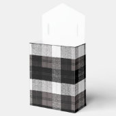 テントの紙優先ボックスクリスマスバッファロー格子黒Whit フェイバーボックス (オープン)