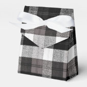 テントの紙優先ボックスクリスマスバッファロー格子黒Whit フェイバーボックス (正面サイド)
