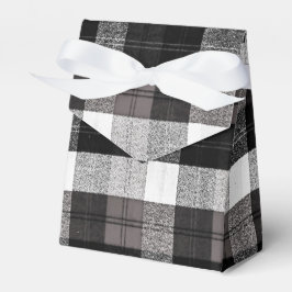 テントの紙優先ボックスクリスマスバッファロー格子黒Whit フェイバーボックス