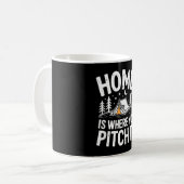 テントを張る場所がホーム テントキャンプ コーヒーマグカップ (正面左)