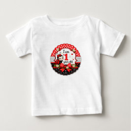 テントウムシちゃんの1歳の誕生日パーティー ベビーTシャツ