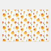 テントウムシと蒲公英 ラッピングペーパーシート (正面)