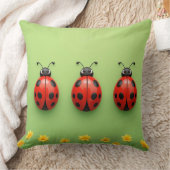 🐞 テントウムシのトリオ キャラクターシーン あったかホームデコ クッション (ブランケット)