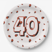 テントウムシの誕生日パーティー ビッグエイジ ペーパープレート (正面)