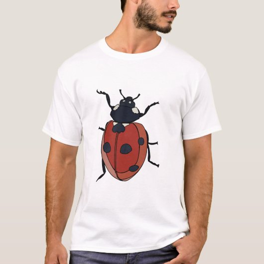 テントウムシ 甲虫 Tシャツ (正面)