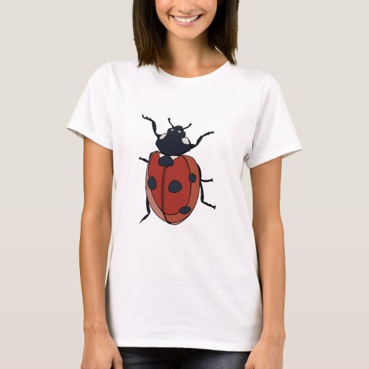 テントウムシ 甲虫 Tシャツ (正面)