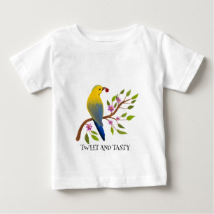 テントウムシ 虫 おいしい カラフル 鳥 ガーリー ベビーTシャツ