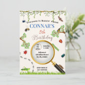 テントウムシ/ 虫 自然 屋外 誕生日 招待状 (スタンド正面)