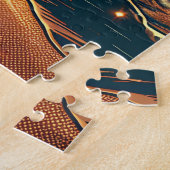 テントオンザビーチキャンピングをテーマにした誕生日 ジグソーパズル (側面)